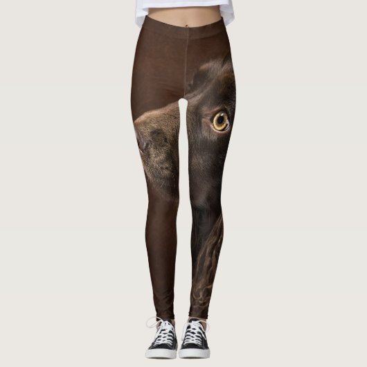 bruine hond leggings (Voorkant)