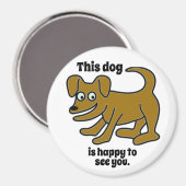 Bruine hond magneet (Voorkant / Achterkant)
