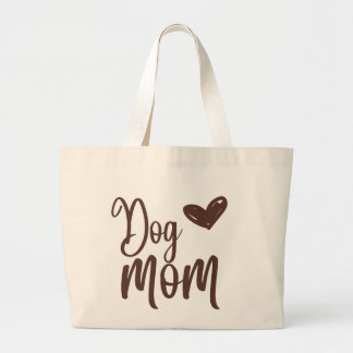 Bruine Hond Mam Grote Canvas tas