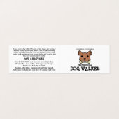 Bruine hond met bot, hond Walker Gedetailleerd Visitekaartje (Buitenkant ongevouwen)