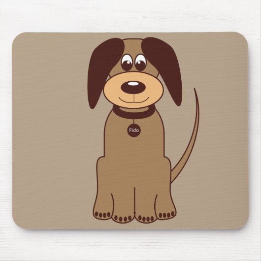 Bruine hond muismat (Voorkant)