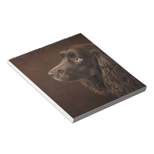 bruine hond notitieblok (Schuin)