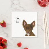 Bruine Hond Op maat Cocktailserviet Servet (Insitu)