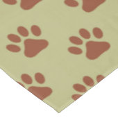 Bruine hond pootafdrukken patroon tafelkleed (Gekanteld)
