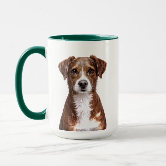 Bruine Hond Portret Mok (Links)