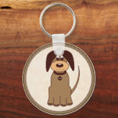 Bruine hond Sleutelhanger (Voorkant)