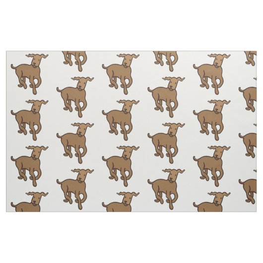 Bruine hond stof (Fat Quarter)