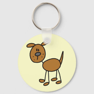 Bruine Hond T-shirts en Cadeaus Sleutelhanger