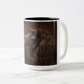 bruine hond tweekleurige koffiemok (Voorkant rechts)