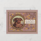 Bruine hond Vintage Reproduction Briefkaart (Voorkant / Achterkant)