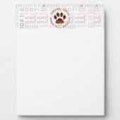 Bruine hondenpoot zaken fotoplaat (Voorkant)