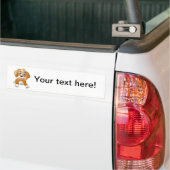Bruine-hondenrok Bumpersticker (Op Truck)