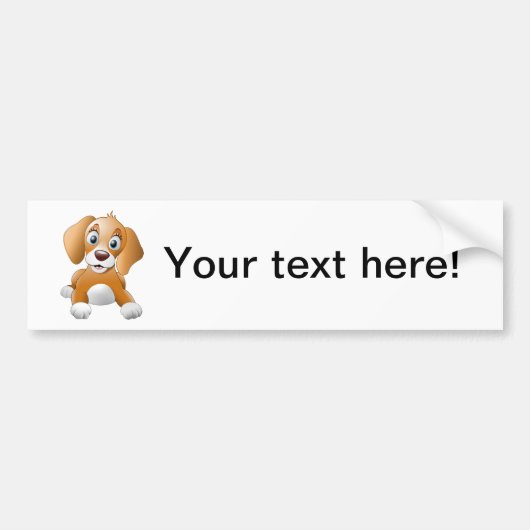 Bruine-hondenrok Bumpersticker (Voorkant)