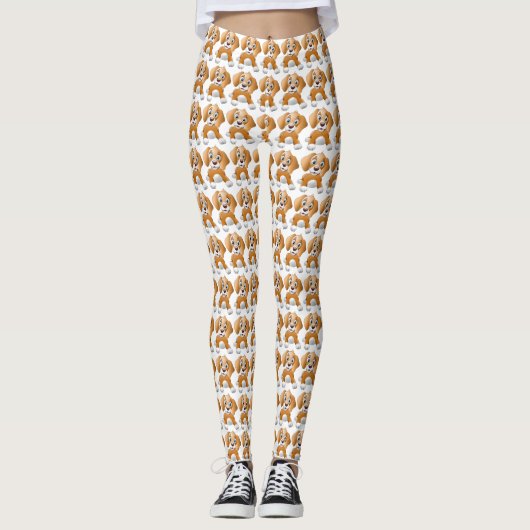 Bruine-hondenrok Leggings (Voorkant)