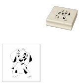 Bruine-hondenrok Rubberstempel (Gestempeld)