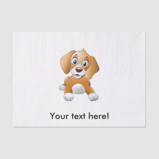 Bruine-hondenrok Tissuepapier (Voorkant)