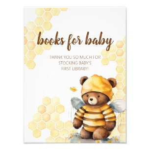 Bruine honing teddybeer boeken voor baby Poster