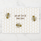 Bruine honingbijen Honeycomb Apiarist Beer Voedselcontainer Etiket (Enkel label)