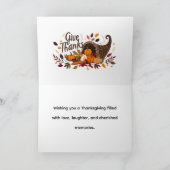 BRUINE HOORN VAN OVERVLOEDIGE THANKSGIVING KAART (Binnen)