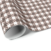 bruine houndstooth cadeaupapier (Rol Hoek)