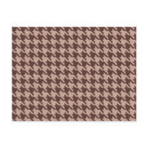 Bruine Houndstooth Preppy Klassiek Patroon Lege Au