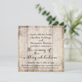 Bruine hout- en lichte avondhuwelijksfeesten in la kaart (Staand voorkant)