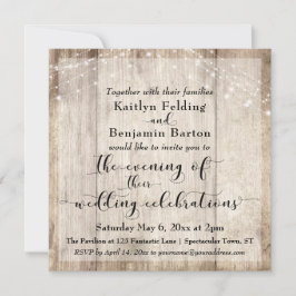 Bruine hout- en lichte avondhuwelijksfeesten in la kaart