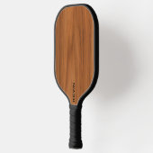 Bruine hout textuur monogram  pickleball paddle (Links)