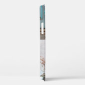 Bruine houten deur op een wit betongebouw Case-Mate iPhone case (Achterkant / Rechts)