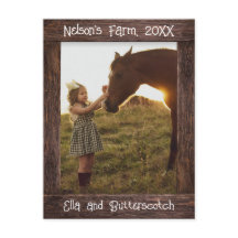 Bruine Houten Foto Frame met Tekst Bewerkbaar