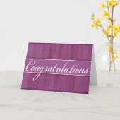 Bruine houten kaart met Congratulations (Gele Bloem)