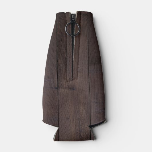 Bruine houten kasten en bier van elke leeftijd flesjeskoeler (Achterkant)