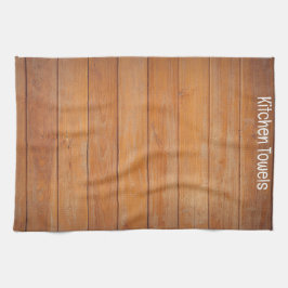 Bruine houten keukenhanddoek