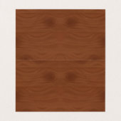 Bruine houten knoop met Logo Visitekaartje (Binnenkant ongevouwen)