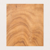 Bruine houten knoop visitekaartje (Binnenkant ongevouwen)