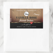 Bruine houten korrels Verpakkingsetiketten Logo Rechthoekige Sticker (Tas)