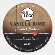 Bruine houten korrels Verpakkingsetiketten Logo