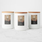 Bruine houten korrels Verpakkingsetiketten Logo Voedselcontainer Etiket (Flessen)