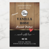 Bruine houten korrels Verpakkingsetiketten Logo Voedselcontainer Etiket (Enkel label)