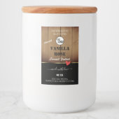 Bruine houten korrels Verpakkingsetiketten Logo Voedselcontainer Etiket (Voorkant)