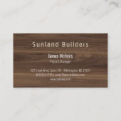 Bruine houten korrels visitekaartje (Achterkant)