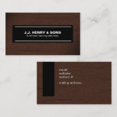 Bruine houten korrels visitekaartje (Voorkant / Achterkant)