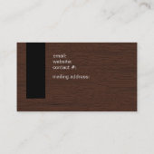 Bruine houten korrels visitekaartje (Achterkant)