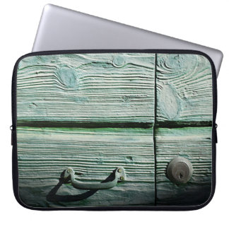 Bruine houten lade laptop sleeve