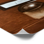 Bruine houten lade poster (Hoek)