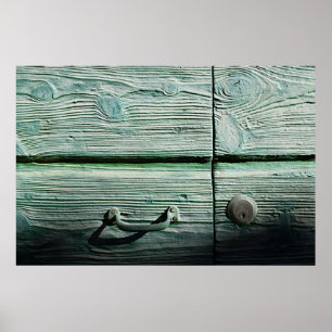 Bruine houten lade poster