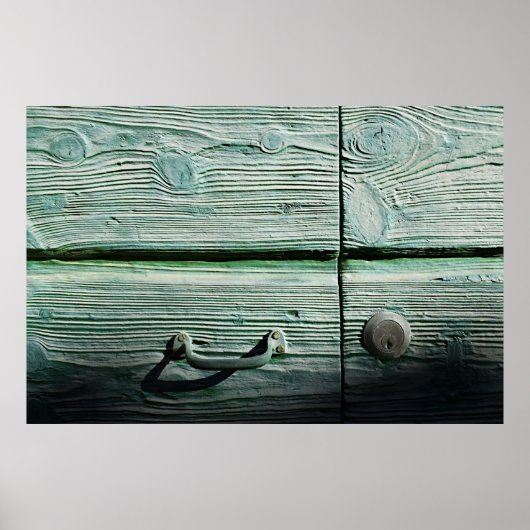 Bruine houten lade poster (Voorkant)