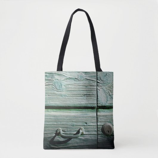 Bruine houten lade tote bag (Voorkant)
