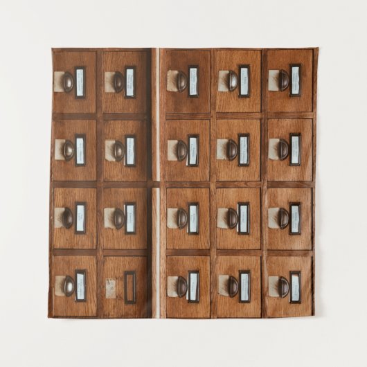 Bruine houten lade wandkleed (Voorkant (horizontaal))