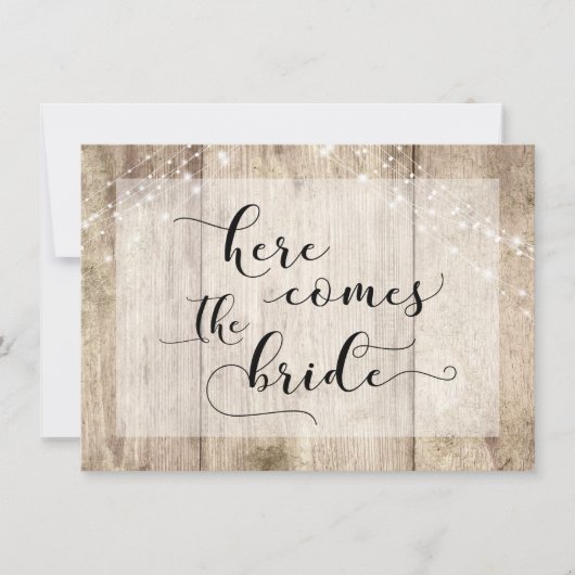 Bruine houten lichten Hier komt het bord van de Br Kaart (Voorkant)